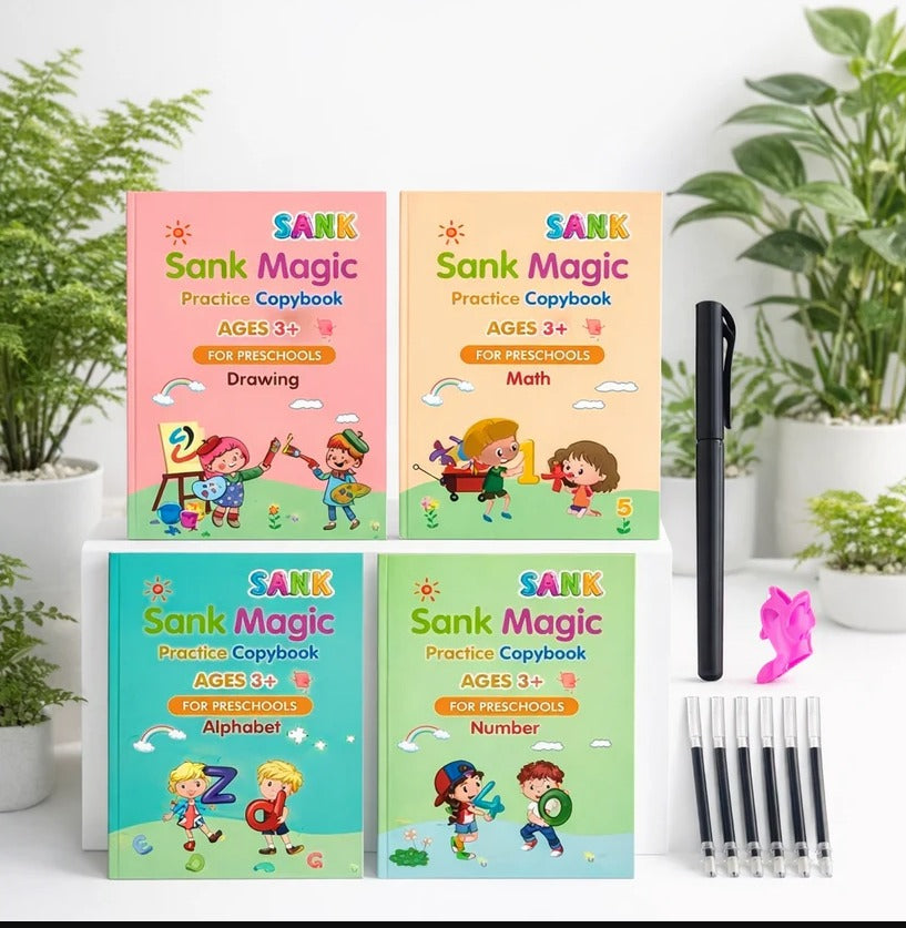 💥WOW SET x 4 Libros caligrafía Montessori ✨ MAGIC PREMIUM 🖊(Letras + Números + Dibujo + Conteo)solo en $69.990 - ✨📚 ¡Convierte cada trazo en aprendizaje mágico! ✍️💫