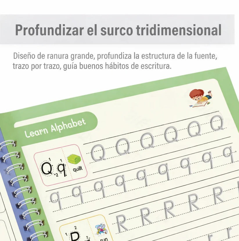 💥WOW SET x 4 Libros caligrafía Montessori ✨ MAGIC PREMIUM 🖊(Letras + Números + Dibujo + Conteo)solo en $69.990 - ✨📚 ¡Convierte cada trazo en aprendizaje mágico! ✍️💫