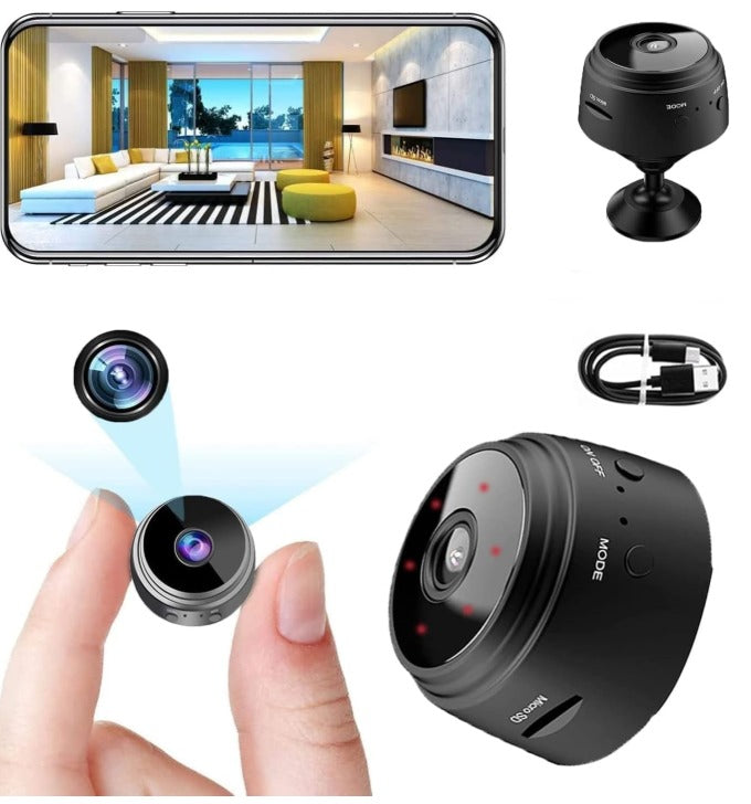 Mini Cámara Espía A9 🔍 — Vigilancia 24/7 WiFi + Audio
