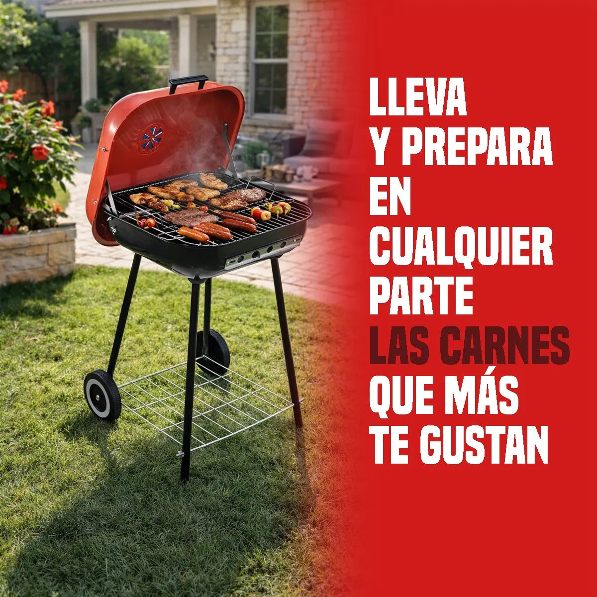 🔥 Asador Portátil BRASA PRO™🔥  con Ruedas  — Edición Mundial 2026