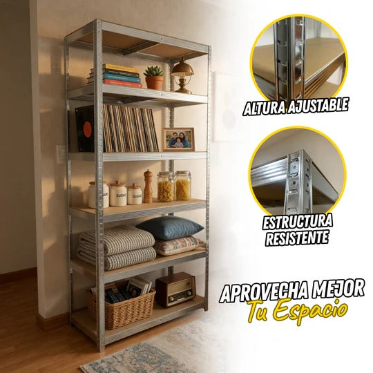 🗄️ ORGANIZA TODO DE UNA VEZ POR TODAS Estantería Metálica de Acero · 5 Niveles Ajustables · 175 kg de Capacidad · Sin Herramientas