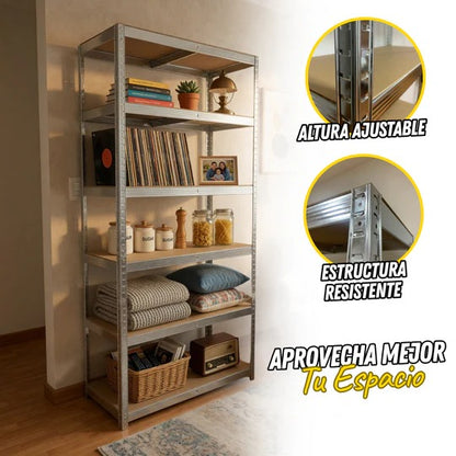 🗄️ ORGANIZA TODO DE UNA VEZ POR TODAS Estantería Metálica de Acero · 5 Niveles Ajustables · 175 kg de Capacidad · Sin Herramientas