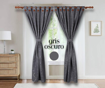 💥WOW 2 X SOLO $89.990 🌙💎 Cortinas Black Out Jacquard 180g – Lujo, Privacidad y Confort