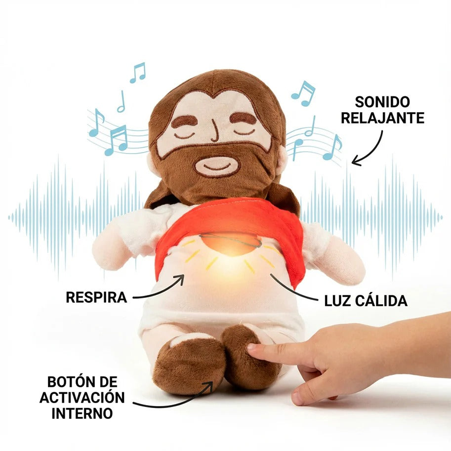 ✝️🙏 El Peluche Jesús que Respira, Brilla y Te Llena de Paz con su Sonido Relajante🎶🎵