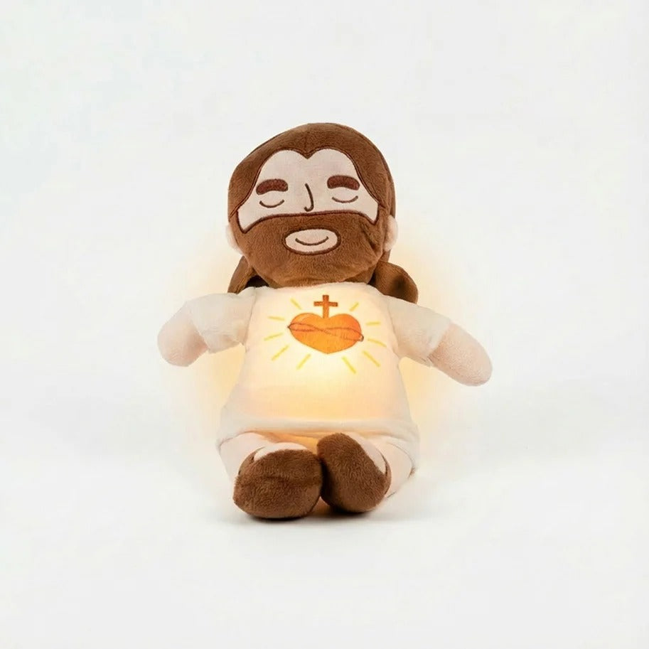 ✝️🙏 El Peluche Jesús que Respira, Brilla y Te Llena de Paz con su Sonido Relajante🎶🎵
