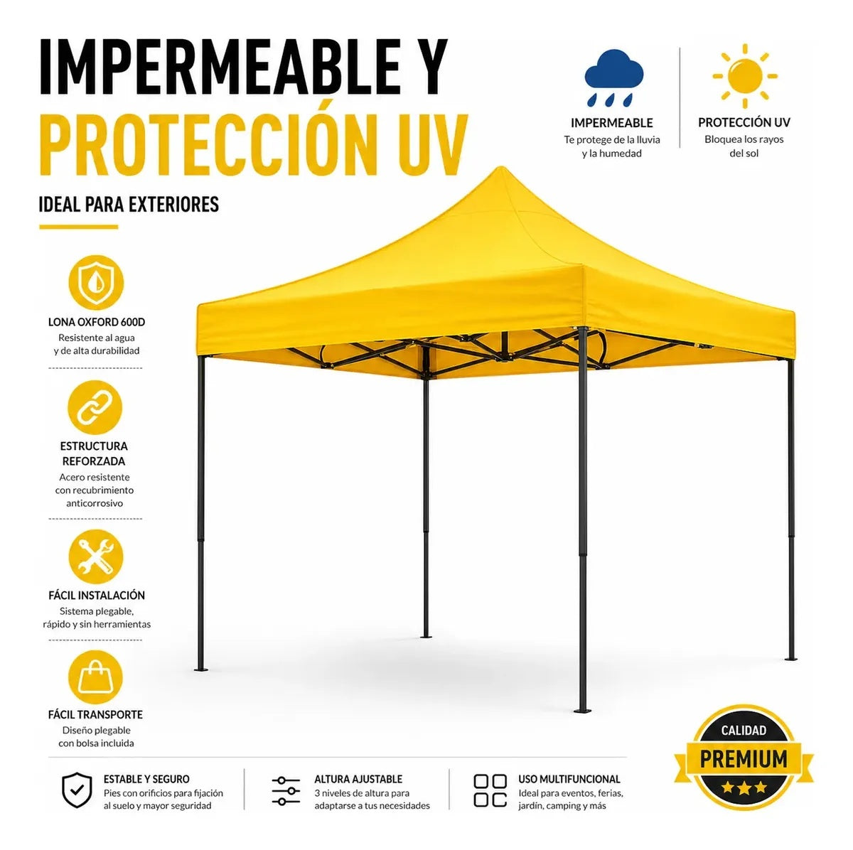 ⛺ CARPAPRO™ — CARPA TOLDO IMPERMEABLE 2X2 💥WOW SOLO $289.990💯