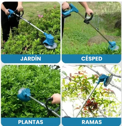 ⚡ Kit Premium Guadaña Portátil 🌾 con 2 Baterías + Cuchillas + Protección