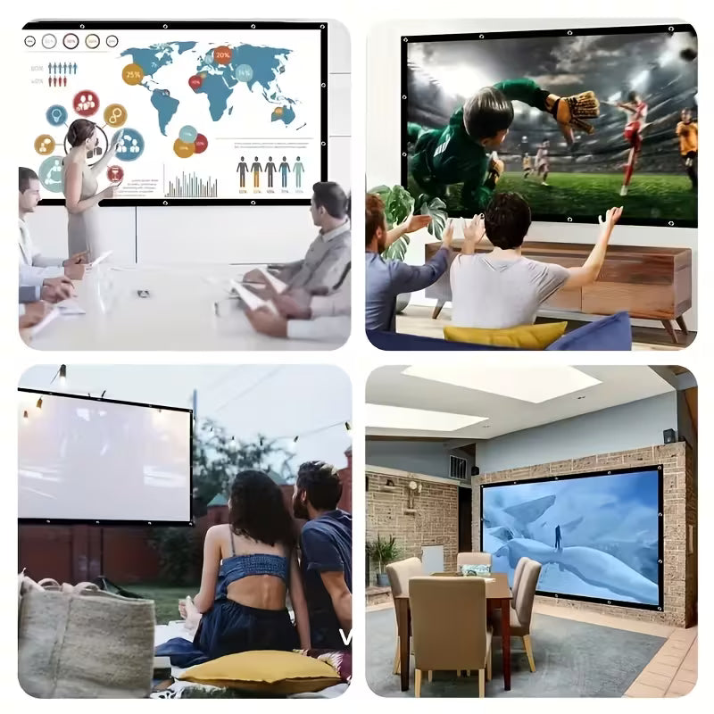 ⚽🏟️ Pantalla Tipo Tela Para Proyector 84" — ¡Vive el Mundial Como Si Estuvieras en el Estadio! 🔥📺✨