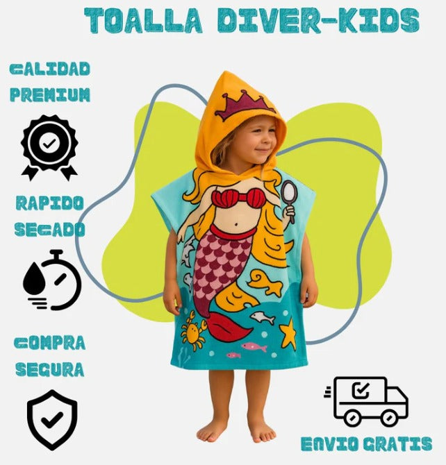 🦄 Toalla Divertida Con Capucha Para Niños 👶🧸